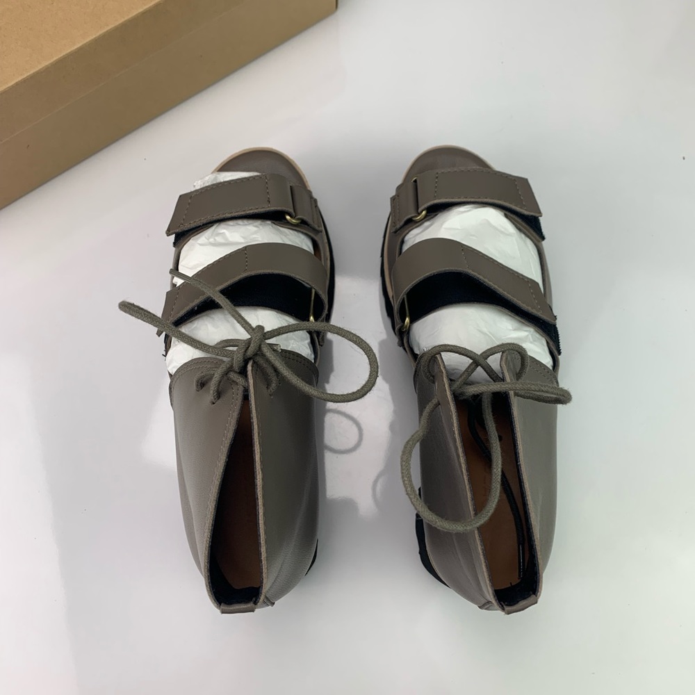 All Black Flatform multiband sandals - Picture 7 of 9